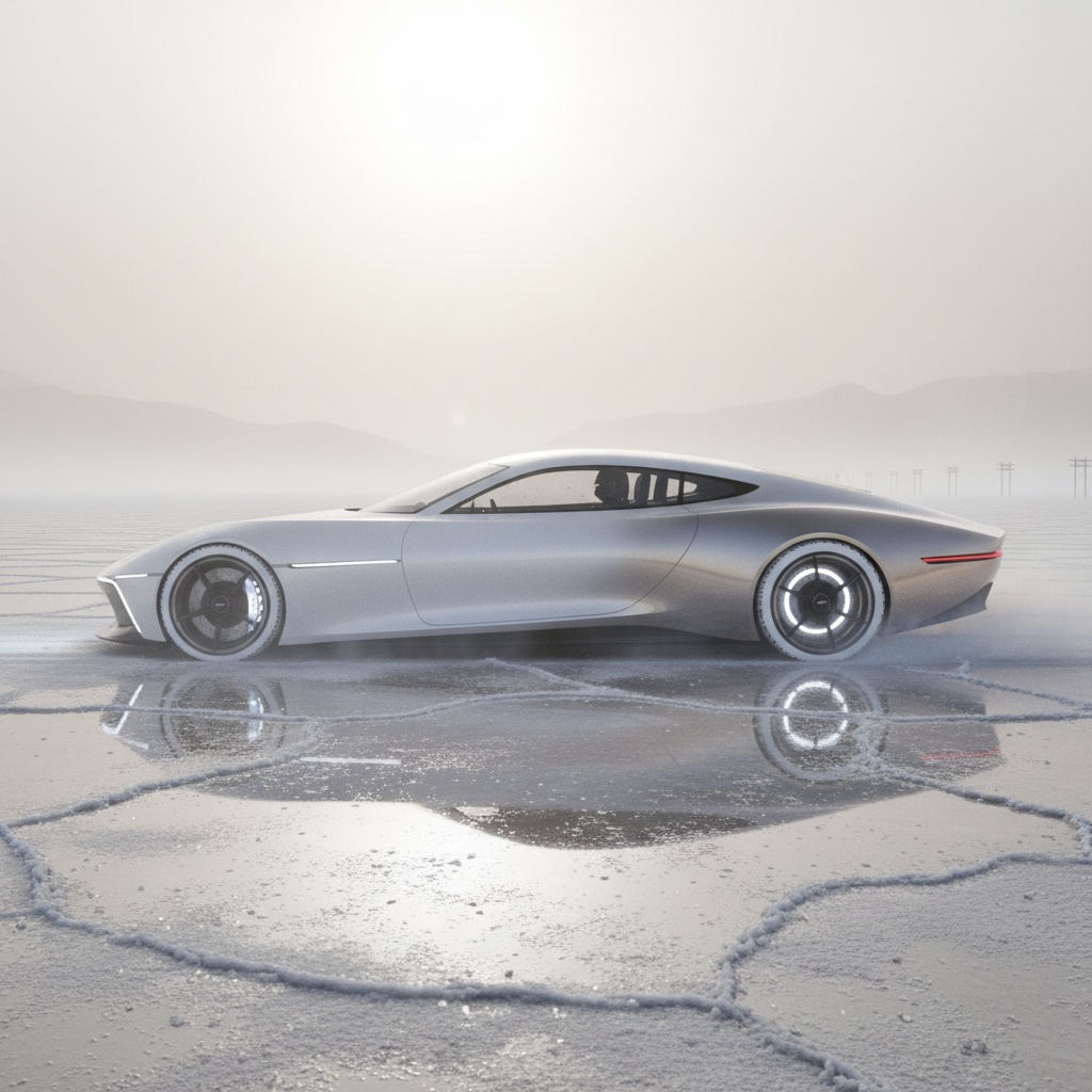 Möbius hyperstreamliner on foggy salt
